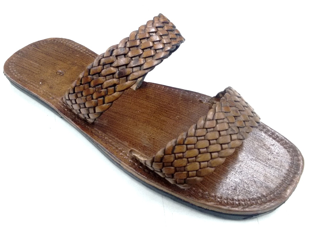 sandalia artesanal de couro feminina